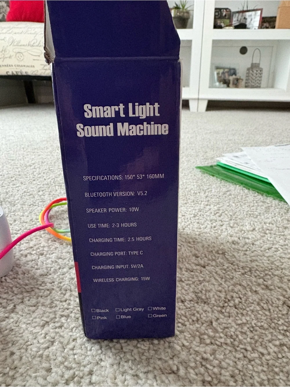 RGB G63 Sunrise Simulation Sound Machine Night Light - Phone Charger Station